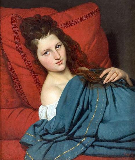 Joseph-Desire Court Woman Reclining on a Divan Spain oil painting art